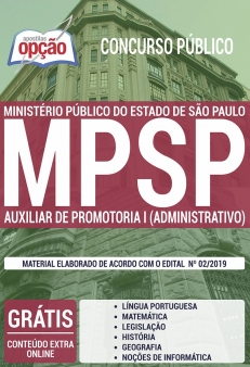 Concurso MP SP 2019-AUXILIAR DE PROMOTORIA I (ADMINISTRATIVO)